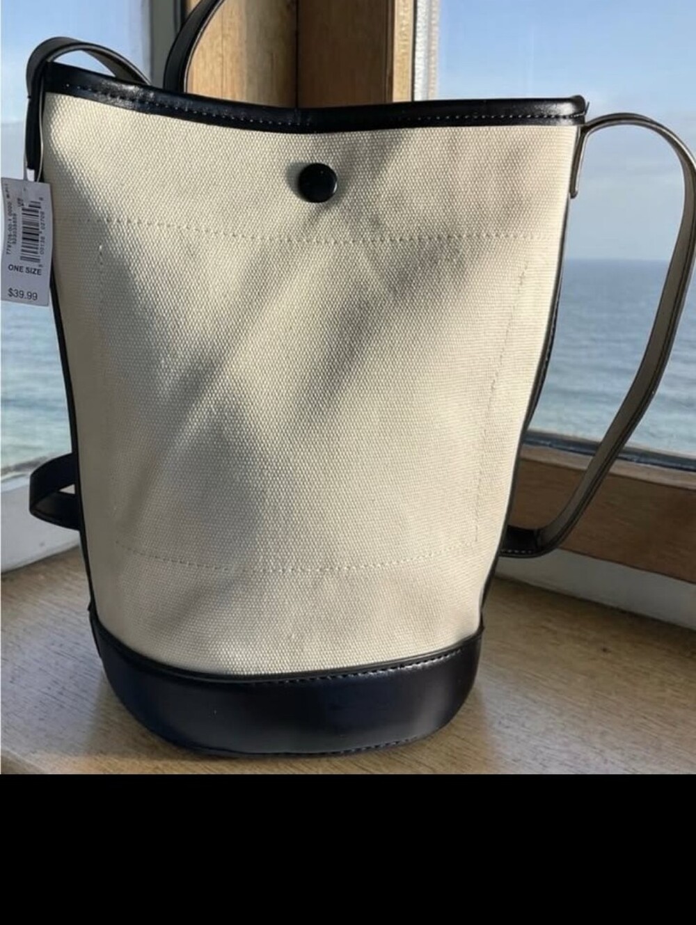 Gap Canvas Bucket Tote Bag NWT